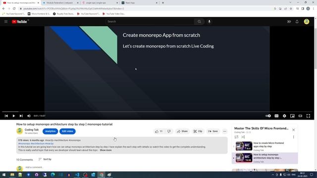 Implementing microfrontends in React with monorepo смотреть онлайн