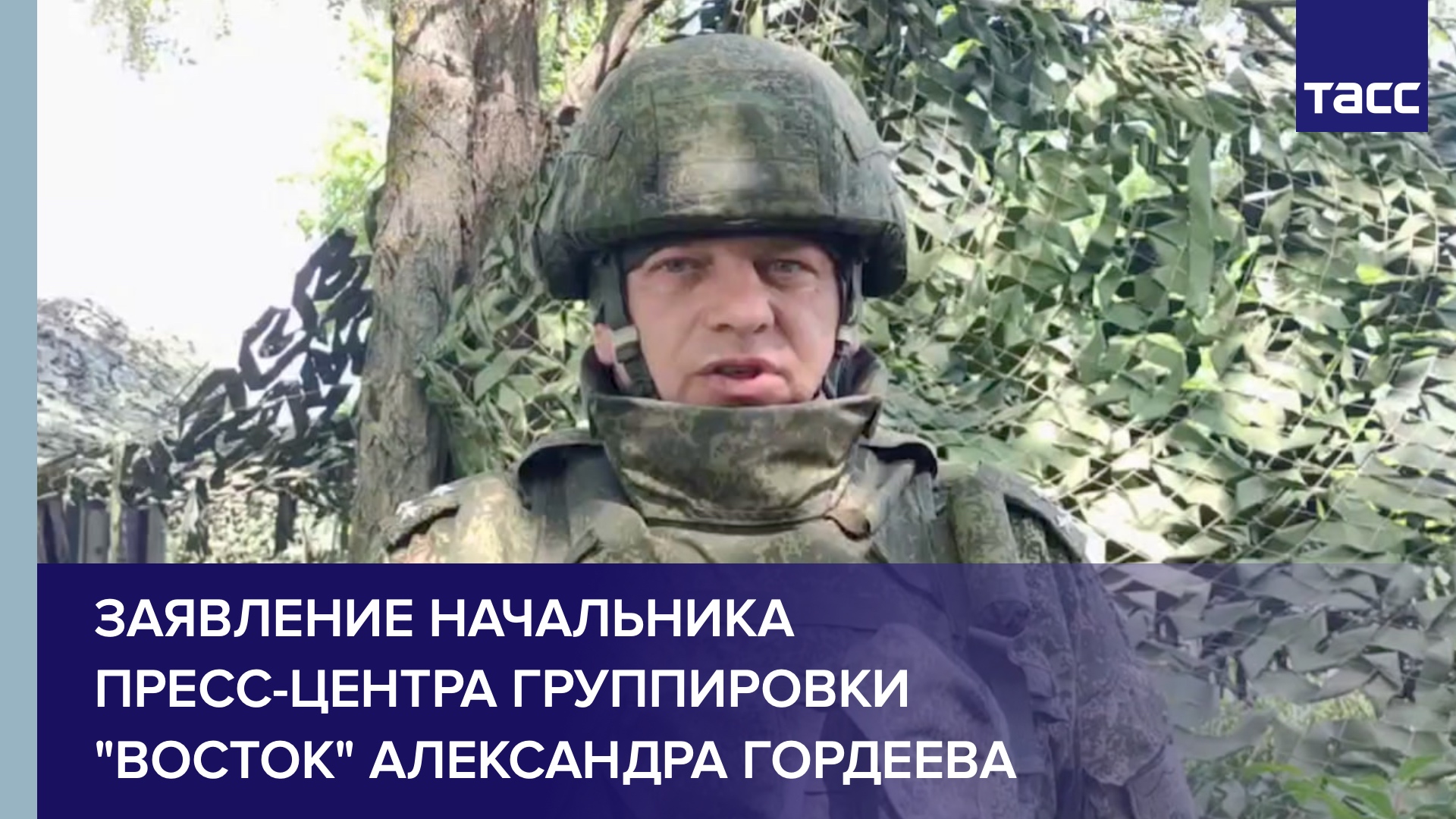 Заявление начальника пресс-центра группировки "Восток" Александра Гордеева