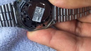 Look inside Casio A168W-1. Casio Repair after being water damaged.