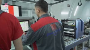 Узкорулонная линейная сервоприводная флексографская машина DHF20-350-9