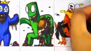 Corrupted Rainbow Friends | Glitch | Roblox | Pibby Rainbow Friends/Drawing Roblox| Fnf Drawing