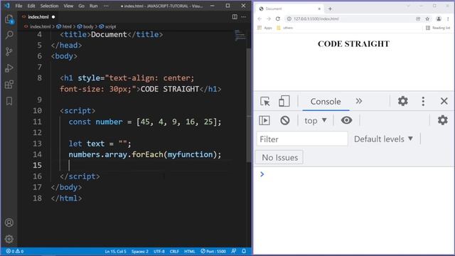JAVASCRIPT TUTORIAL FOR BEGINNERS | FAST LEARNING | PART - 26 | FOREACH