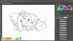 Рисуем персонажа слоника в Photoshop / Курс «Рисование в Photoshop для начинающих» от more-art.ru