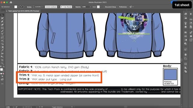 How to make a Tech Pack (Easy step by step tutorial on Adobe Illustrator)