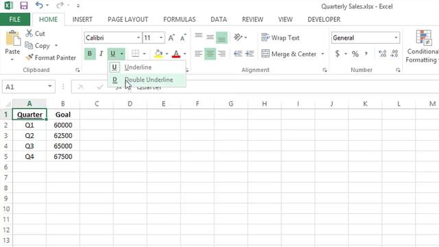 How to Underline in Excel : Microsoft Office Lessons смотреть онлайн