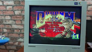 Игры Dendy, Ms dos, Zx spectrum, на ламповом мониторе
