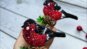 Клюв для броши МК. Два варианта клювов для броши снегирь. Брошь снегирь.