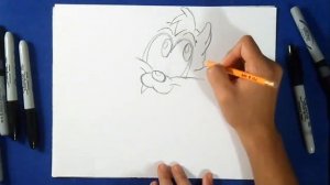 как рисовать Тасманский дьявол