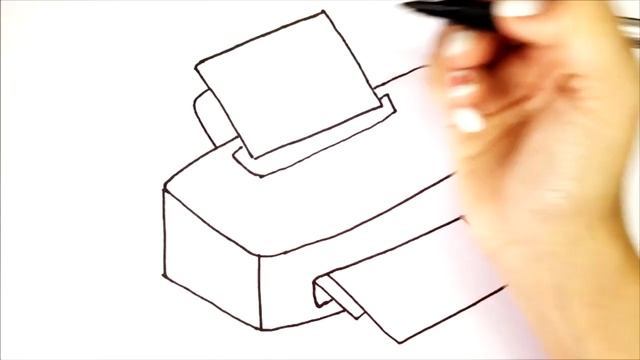 Сурет салып уйрену принтер | How to Draw a printer | Как нарисовать принтер
