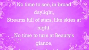 Classic Poetry: Leisure by W H Davies (Lark Recordings)