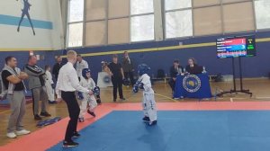 Children's Taekwondo sparring, Moscow tournament - Детский спарринг Тхэквондо, турнир г. Москва.mp4