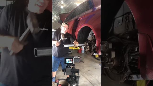 Stubborn Subaru Impreza spindle bearing removal. Using a homemade hub shocker!!  #mrsubaru1387