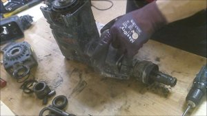 How to disassemble BOSCH GSH 11 E demolition hammer power tool burned field