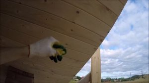 Карнизы дома из вагонки