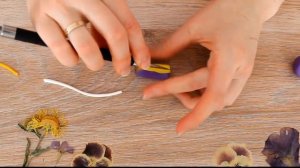 Браслет "Анютина глазки" из полимерной глины FIMO - мастер-класс, лепка