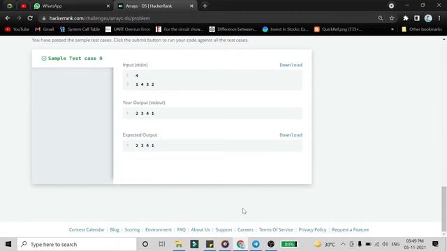 Array-DS | Python Hacker Rank Solution