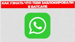 КАК УЗНАТЬ ЧТО ТЕБЯ ЗАБЛОКИРОВАЛИ В ВАТСАПЕ