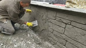 Архитектурные бетон . Цоколь дома своими руками..