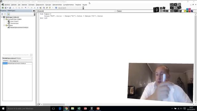 Curso Macros Programación con VBA en Excel 2016. Procedimientos, Operadores, Objetos. Emisión 0004. смотреть онлайн