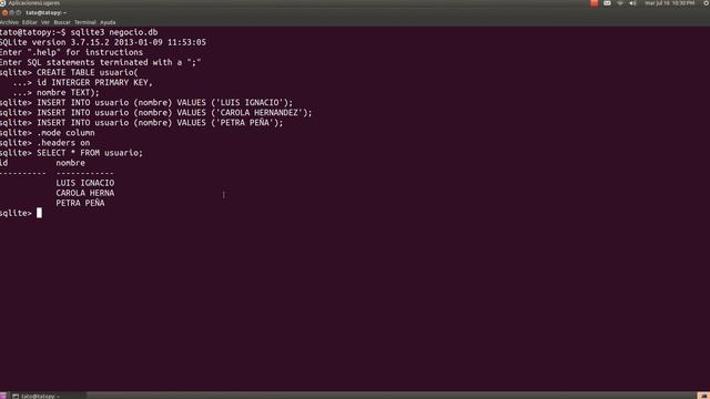 SQLITE 3 MANEJO DE ERRORES TP.4 смотреть онлайн