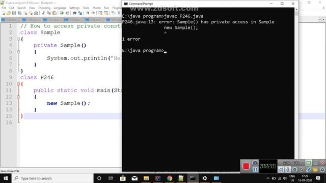 How to Access private Constructor in java By Spring MastiDurgesh смотреть онлайн