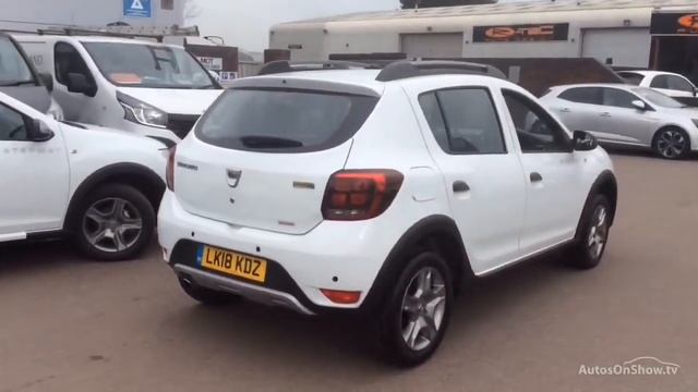 DACIA SANDERO STEPWAY LAUREATE TCE WHITE 2018 смотреть онлайн