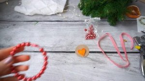Елочная игрушка из бусин своими руками/простой новогодний декор Christmas
