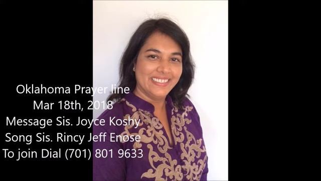 Oklahoma Prayer line Mar 18th, 2018 Message Sis. Joyce Koshy, Song Sis. Rincy Jeff Enose смотреть онлайн