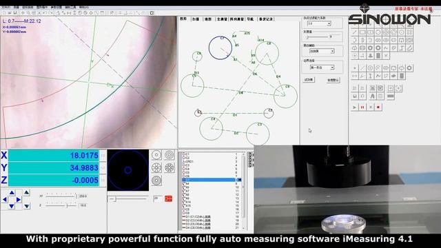 Sinowon автоматическая видеоизмерительная система, программное обеспечение IMeasuring