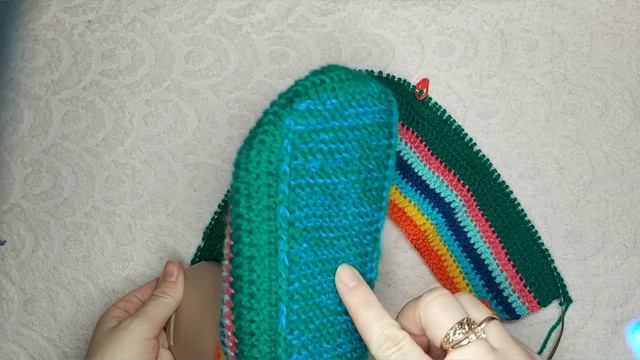 #следкиспицами Тапочки/следки 36-37р. из остатков  спицами и крючком.