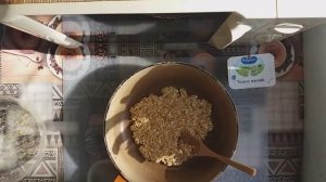 Овсяноблин с творогом и бананом.