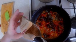 Полента с грибами