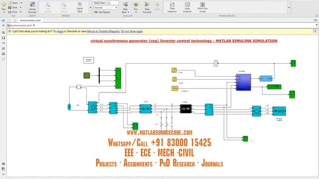 Virtual Synchronous Generator-VSG Inverter control technology- MATLAB SIMULINK SIMULATION ELECTRICA