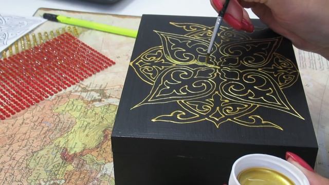Роспись шкатулки в восточном стиле! Мастер класс! смотреть онлайн