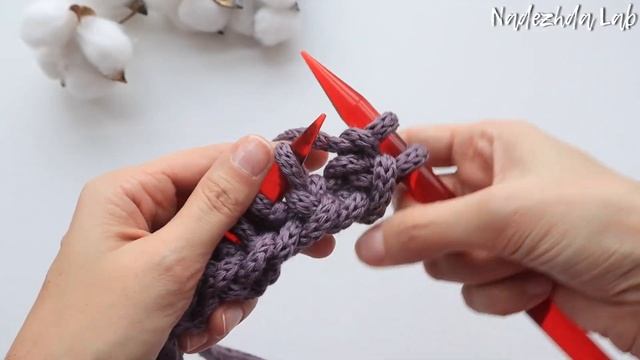 ? Потрясающая двусторонняя резинка "Хлебный Колос". Шикарный узор спицами