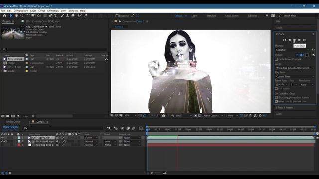 Двойная экспозиция в Adobe after effect