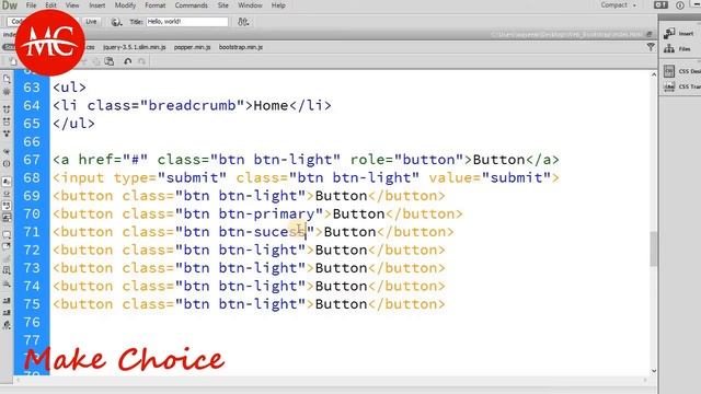 Bootstrap Create Button & Breadcrum | Lecture 6 смотреть онлайн