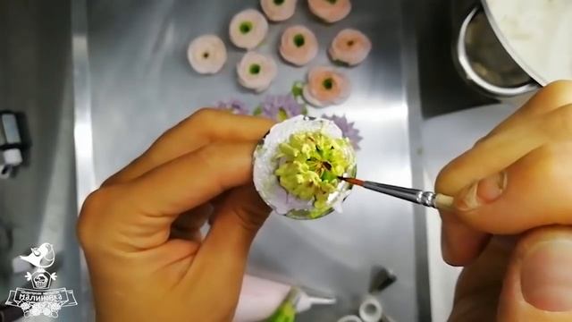 Ранункулюсы из белкового крема. Хризантемы, пионы. БЗК. Белково-заварной крем.