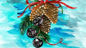 Как нарисовать новогодние игрушки. Рисуем новогоднее украшение. Рисуем шишки гуашью.