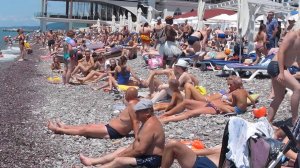 Пляж в Лазаревском июнь 2017