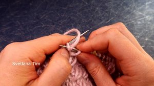 Простые Узоры спицами. Вяжем Узор «Квадратики» для вязания по кругу круговыми спицами № 621