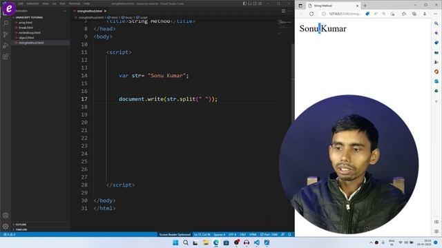 JavaScript Strings Method Part #3 | trim | charAt | concat |split | slice | substr | toString