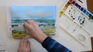 Море акварелью за 6 минут
