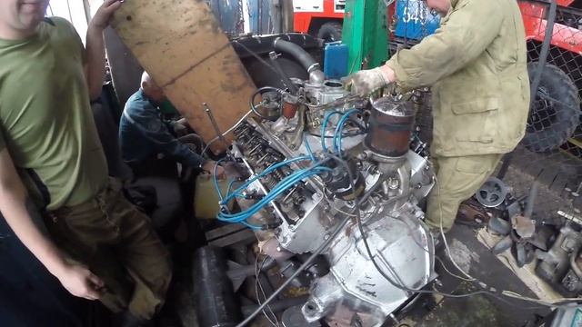 Запуск двигателя ЗИЛ 131 на стенде смотреть онлайн