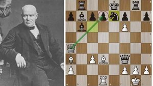 Адольф Андерсен ЖЕРТВУЕТ коня, ладью и ферзя! ВЕЧНОЗЕЛЕНАЯ партия! Шахматы.