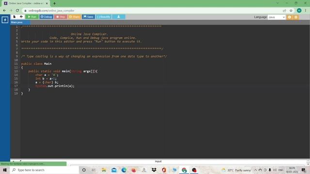 TYPE CASTING - JAVA | V-CODE | CSI | VIT-AP
