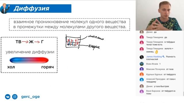 Диффузия | Самый сок | ОГЭ Физика