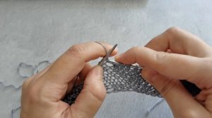 Изнаночная петля протяжки с наклоном влево