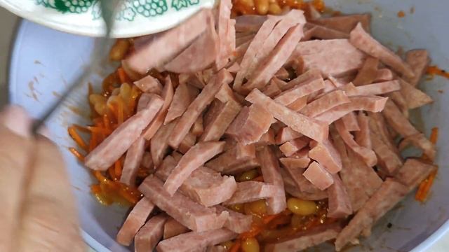 Салат "ОБЖОРКА" Простой и вкусный рецепт смотреть онлайн