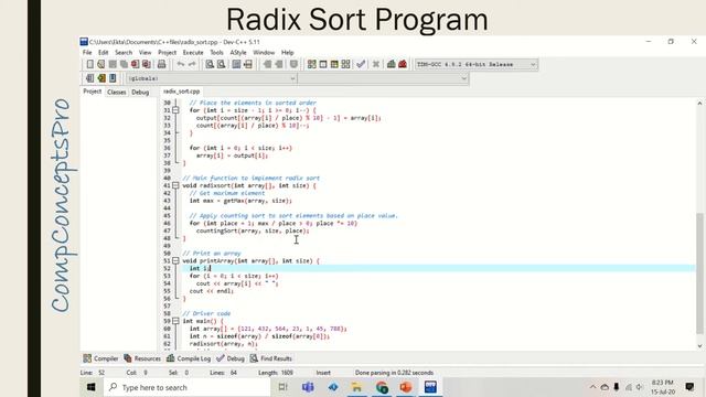Radix sort| non comparison based sorting algorithm |Data Structures|algorithm based on counting sor смотреть онлайн